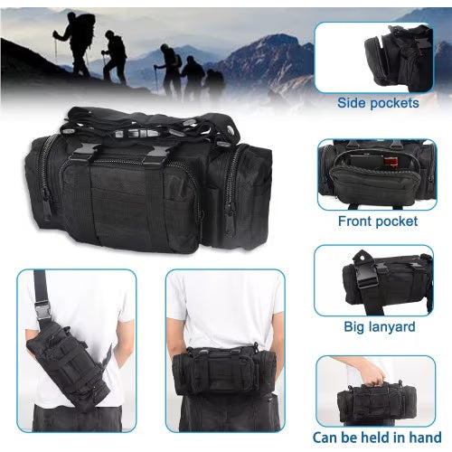Universal Tactical Back Seat Organizer with 3 Detachable MOLLE Pouches – Heavy-Duty Oxford Storage System for Cars, Jeeps & Trucks
