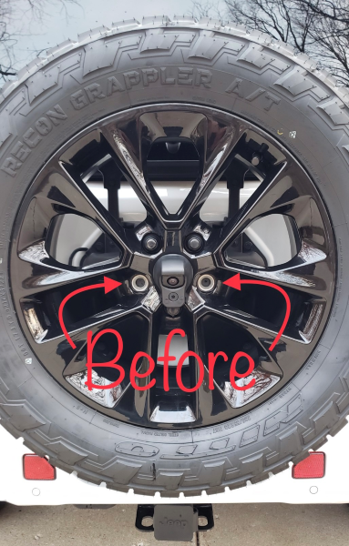 Spare Tire Dummy Simulated Nut fit for Jeep Wrangler JL 3d Printed (3d print)