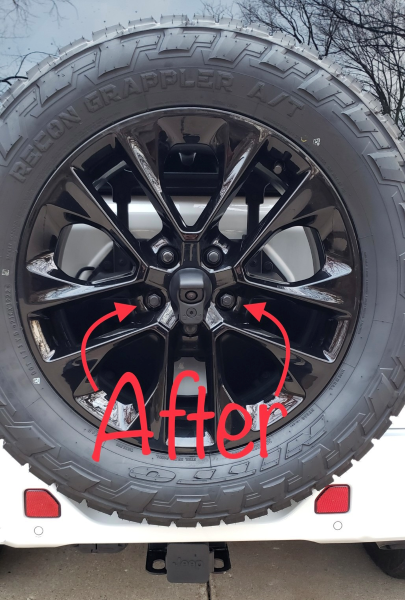Spare Tire Dummy Simulated Nut fit for Jeep Wrangler JL 3d Printed (3d print)