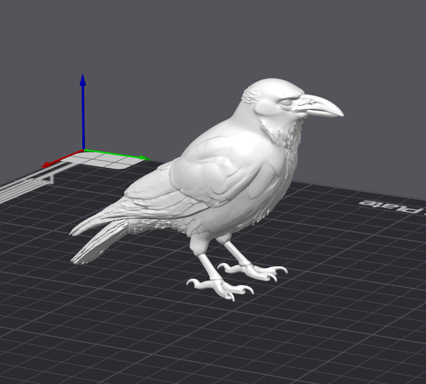 Realistic Crow 3D Model STL: Gothic Halloween Decor (Digital Download)