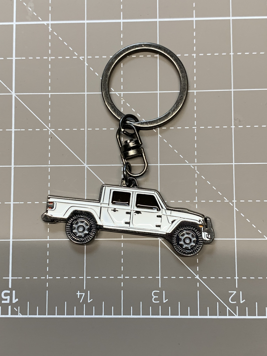 Santi's Caps 3D Image on both side, Metal-enamel key chain fit for Jeep Gladiator JT