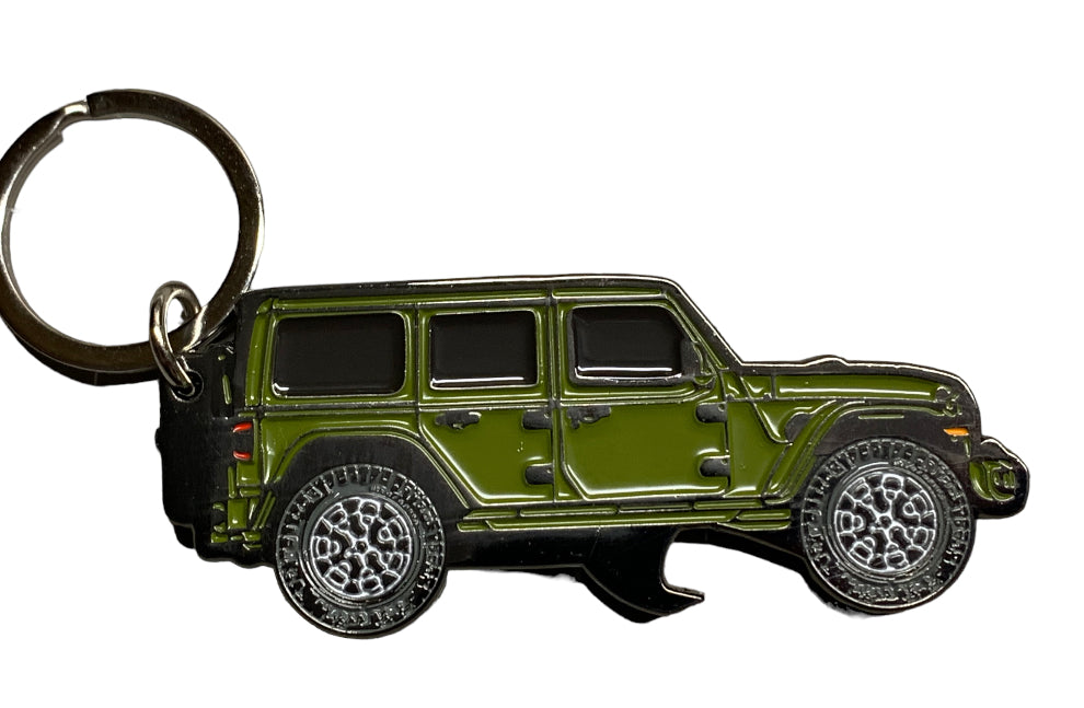 Unique 3D Metal-enamel keychain and bottle opener fit for Jeep Wrangler JL