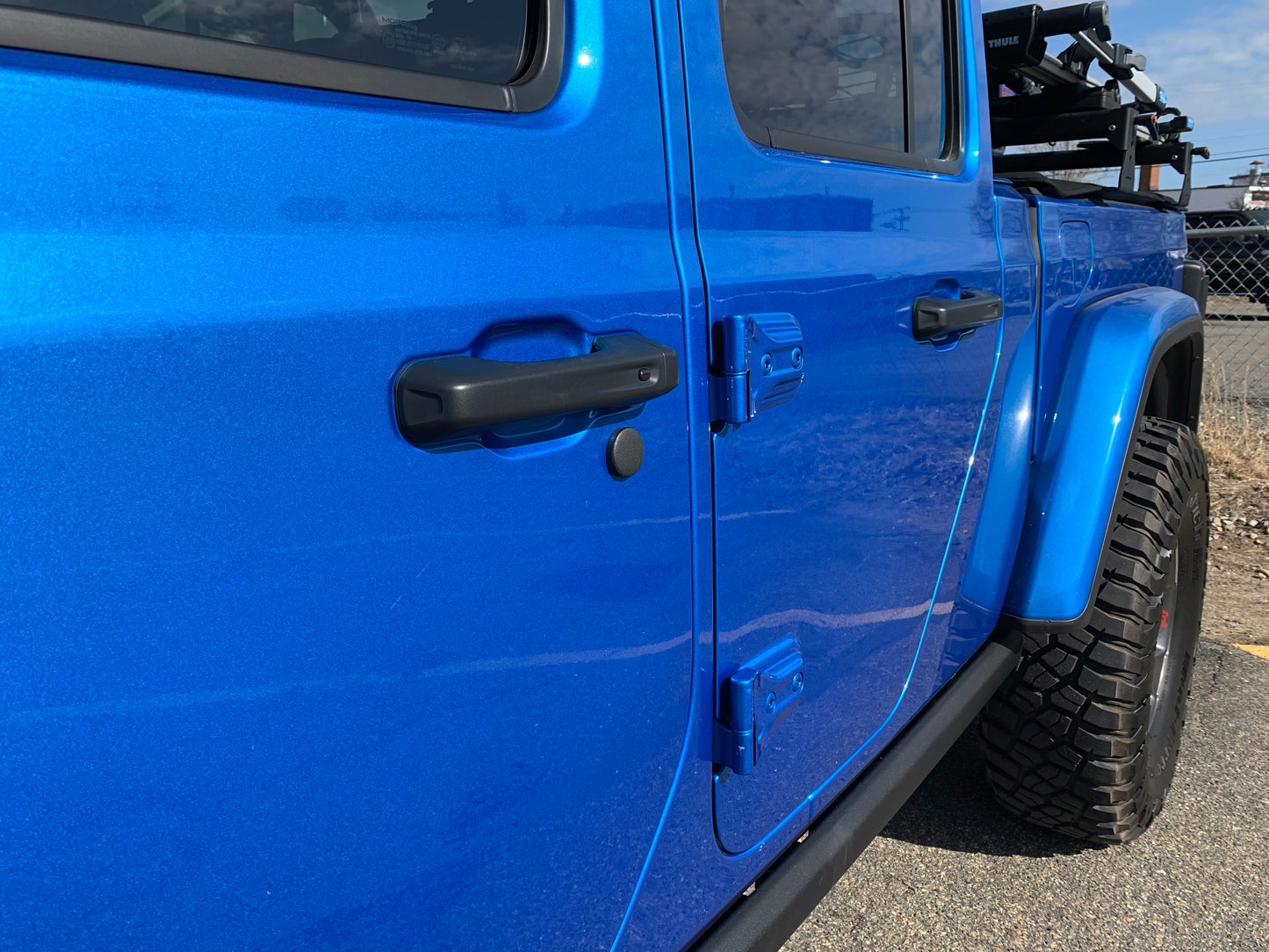 Protective key hole covers, fits 21-24 Wrangler JL without tailgate lock only