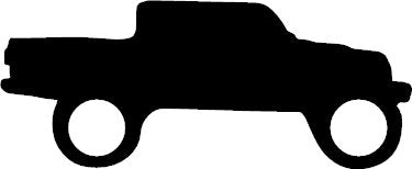 Set of 4, Window Decals for Jeep Gladiator windshield right corner