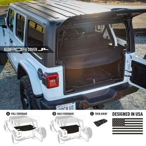 GPCA Cargo Cover LITE for Jeep® Wrangler JL 4DR - Privacy & Protection