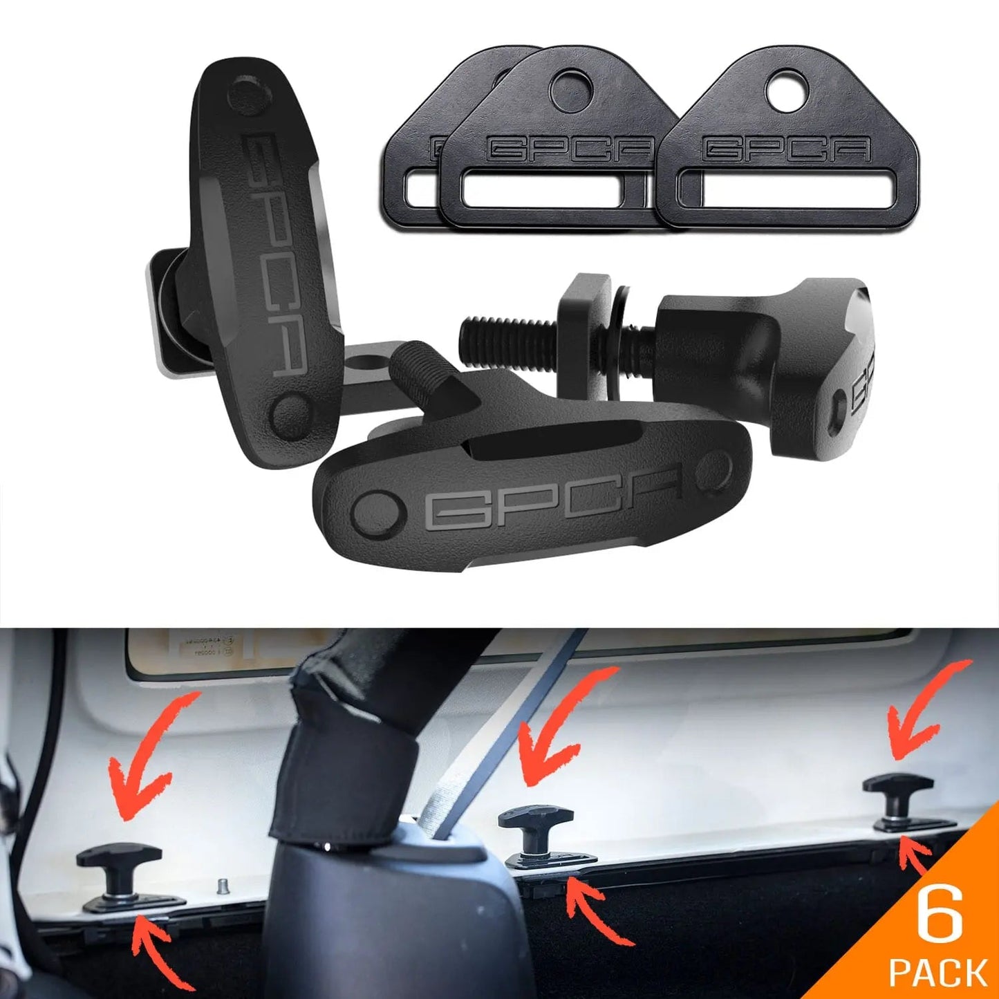 GPCA Tie-Down Anchor PRO for Jeep® Wrangler - Quick-Release Hardtop Solution