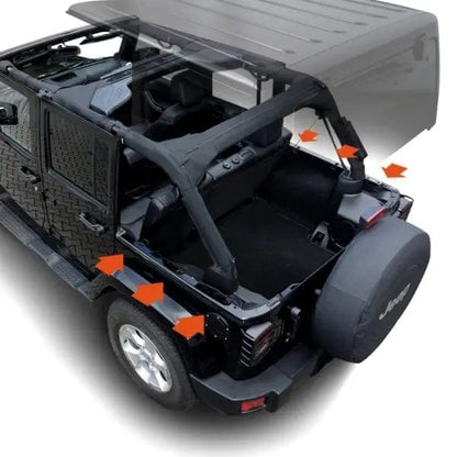 GP-Star Hardtop Quick-Release Thumbscrew Set - Fits Jeep® Wrangler, Gladiator & Ford® Bronco®