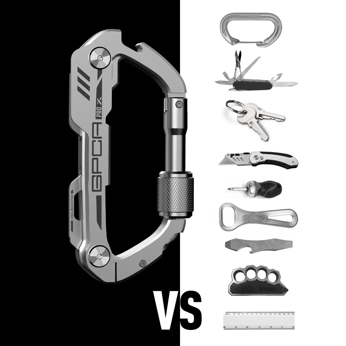 GPCA Carabiner PRO X KEY - Premium EDC Keychain with Built-in Tools