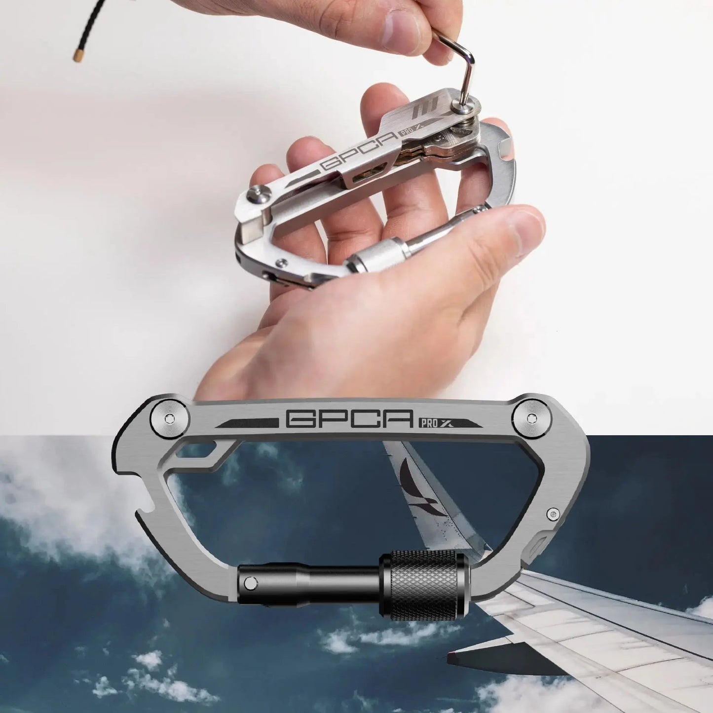 GPCA Carabiner PRO X KEY - Premium EDC Keychain with Built-in Tools