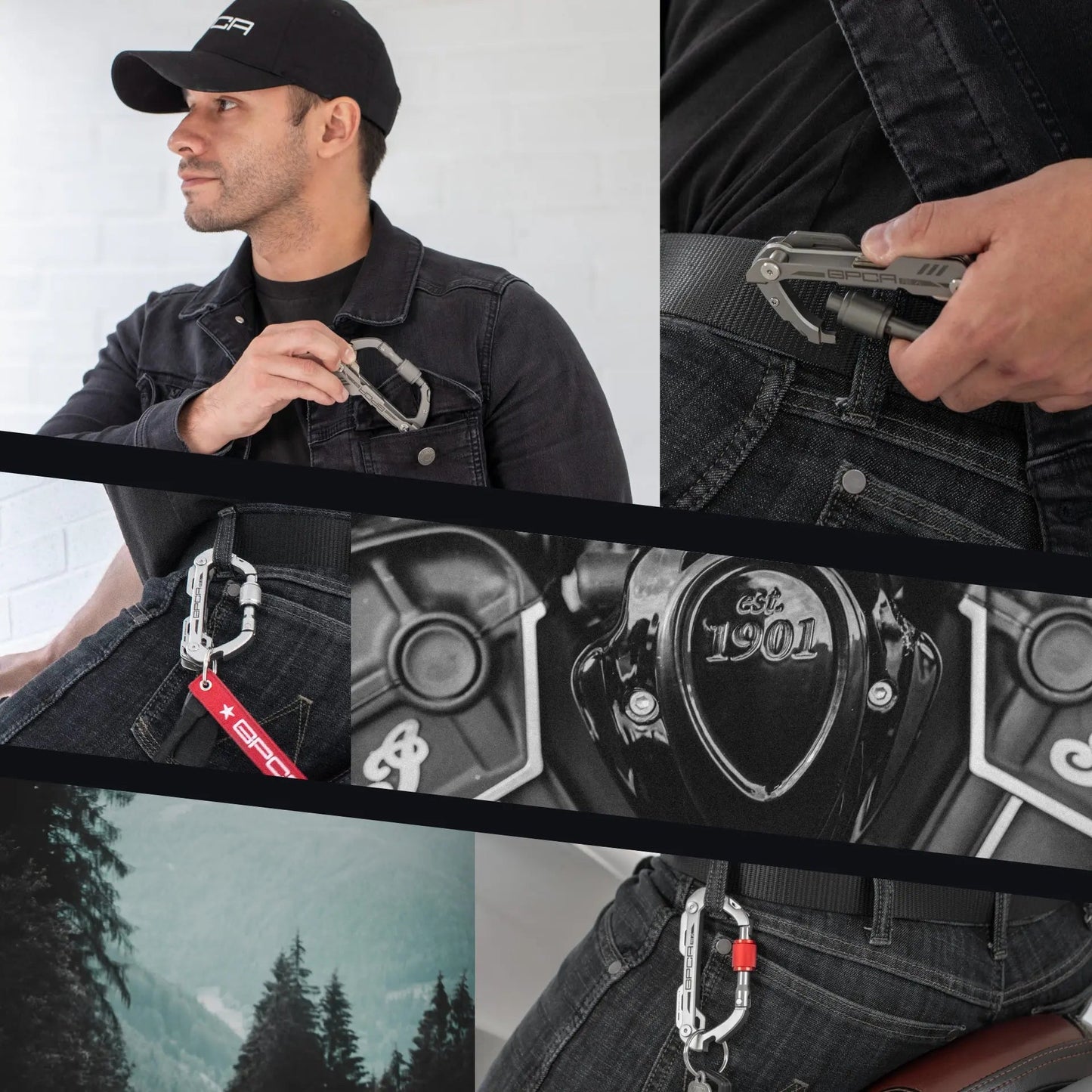 GPCA Carabiner PRO X KEY - Premium EDC Keychain with Built-in Tools