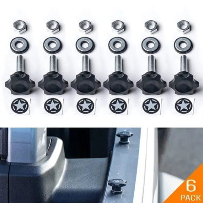 GP-Star Hardtop Quick-Release Thumbscrew Set - Fits Jeep® Wrangler, Gladiator & Ford® Bronco®