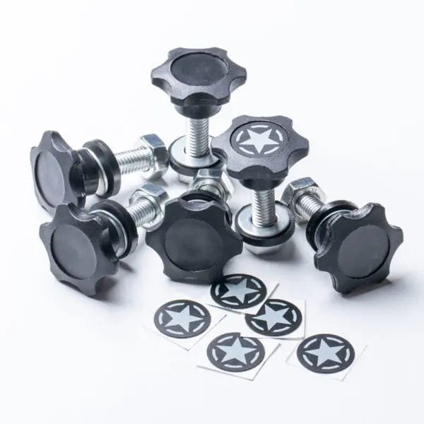 GP-Star Hardtop Quick-Release Thumbscrew Set - Fits Jeep® Wrangler, Gladiator & Ford® Bronco®
