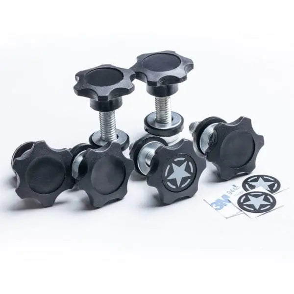 GP-Star Hardtop Quick-Release Thumbscrew Set - Fits Jeep® Wrangler, Gladiator & Ford® Bronco®