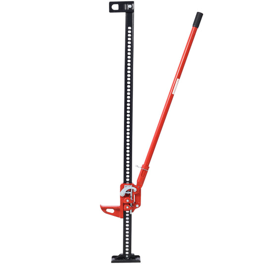 Heavy-Duty 7000 lb Off-Road Farm Jack (60") – Ratchet-Style Utility Lift for Trucks, SUVs, Tractors & Bumper Lifts – Red Steel Construction