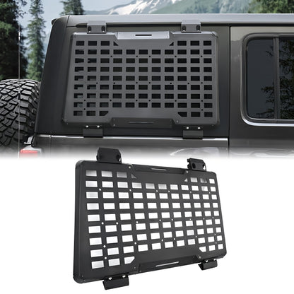 Rear Window MOLLE Panel Storage System (Right Side) – Fits Jeep Wrangler JL 4-Door 2018–2023 | Aluminum Alloy Organizer Rack