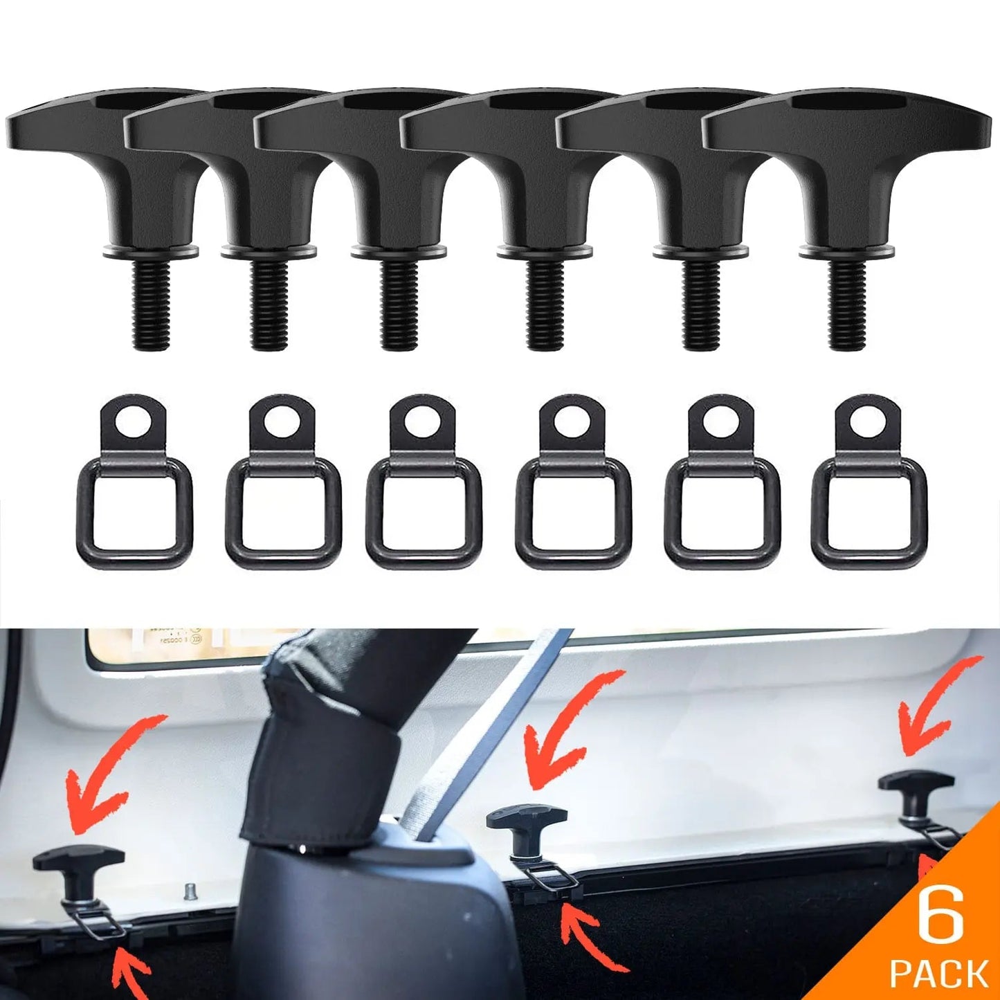GPCA Tie-Down Anchor PRO for Jeep® Wrangler - Quick-Release Hardtop Solution