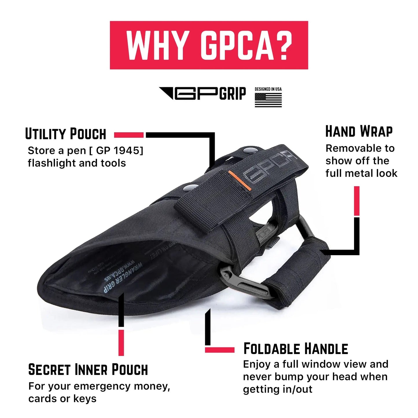 GP Grip PRO Grab Handle for Jeep® Wrangler 2007-23 | 12 Colors Available