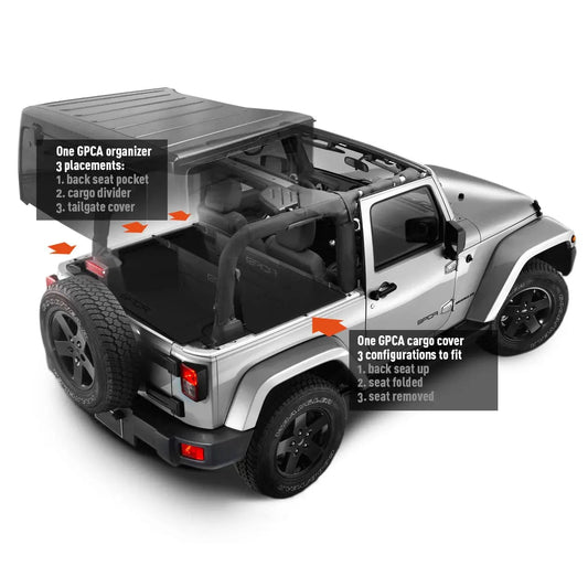 Cargo Freedom Pack for Jeep® Wrangler JK 2DR - Cover & Organizer Combo