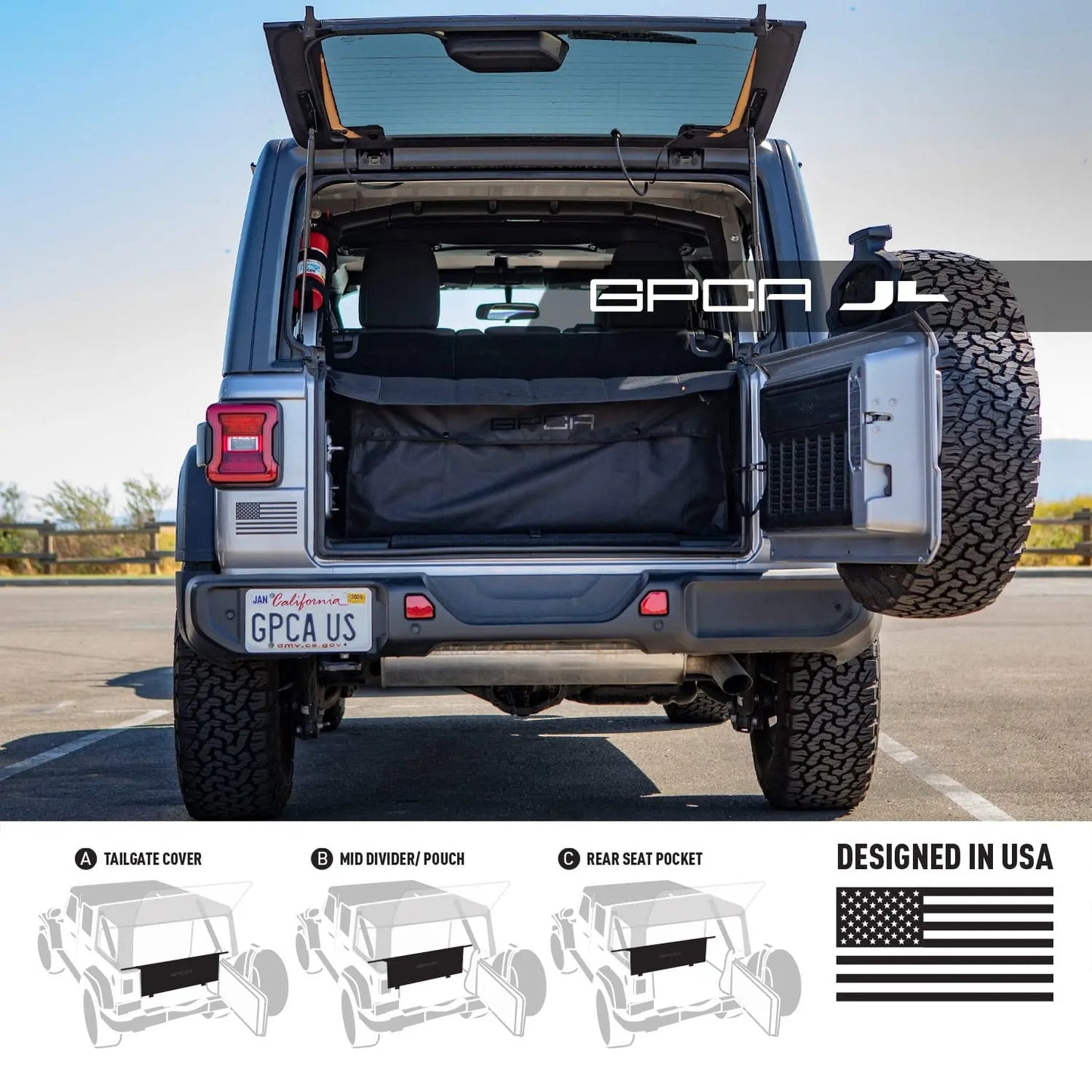 GPCA Cargo Cover LITE for Jeep® Wrangler JL 4DR - Privacy & Protection