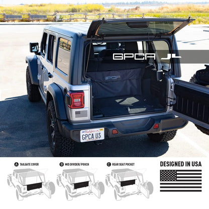 GPCA Cargo Organizer for Jeep® Wrangler JL/JK - Tailgate Cover & Storage