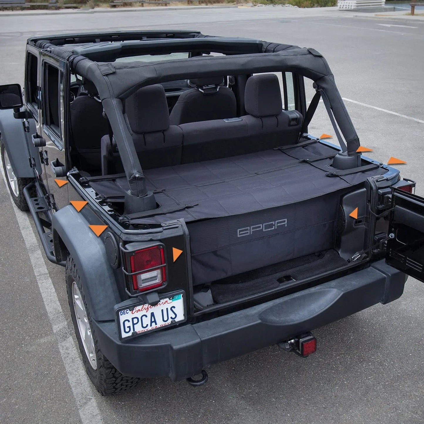 GPCA Cargo Cover PRO Freedom Pack for Jeep® Wrangler JK 4DR - Heavy-Duty