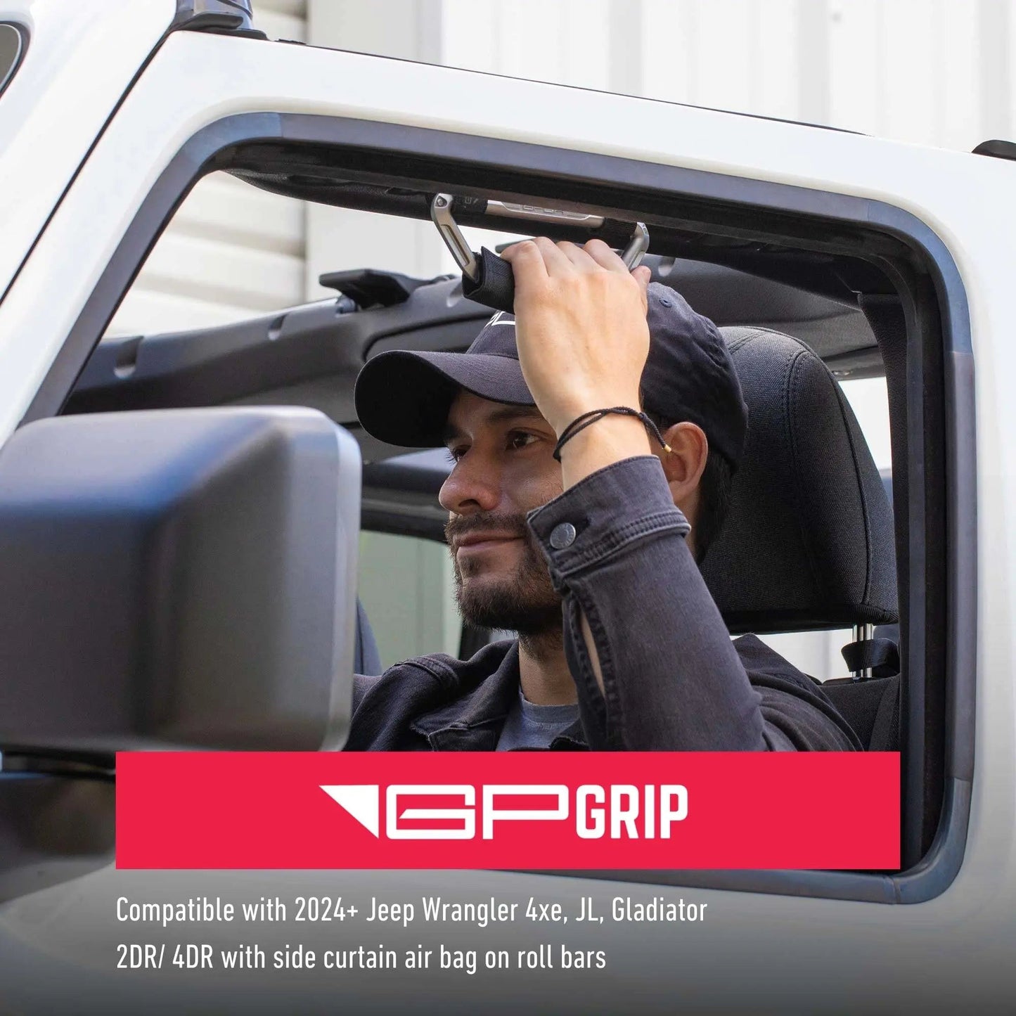 GP-Grip AIR Grab Handle - Fits Jeep® Gladiator 2024+ | Aluminum Roll Bar Handle