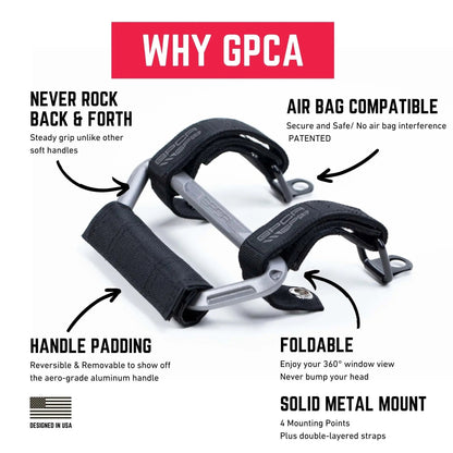 GP-Grip AIR Grab Handle - Fits Jeep® Gladiator 2024+ | Aluminum Roll Bar Handle