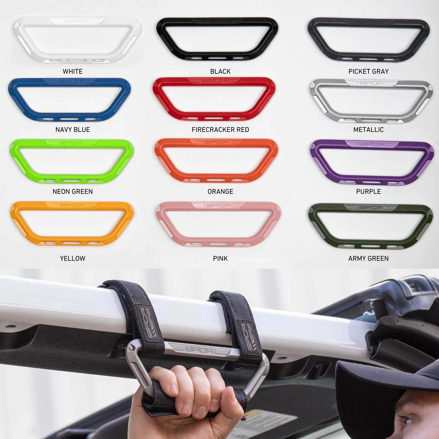 GP-Grip AIR Grab Handle - Fits Jeep® Gladiator 2024+ | Aluminum Roll Bar Handle