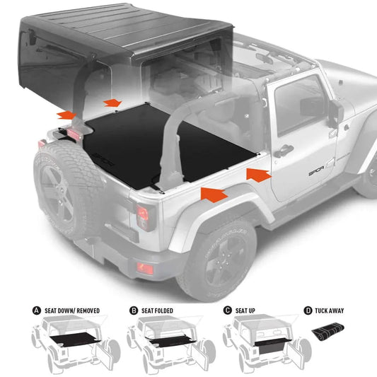 GPCA Cargo Cover for Jeep® Wrangler JK 2DR - Privacy & Protection