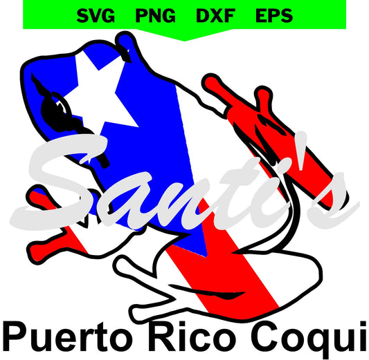 Digital file of for Puerto Rico Coqui Digital Download ~  svg png dxf eps ~ cut ready
