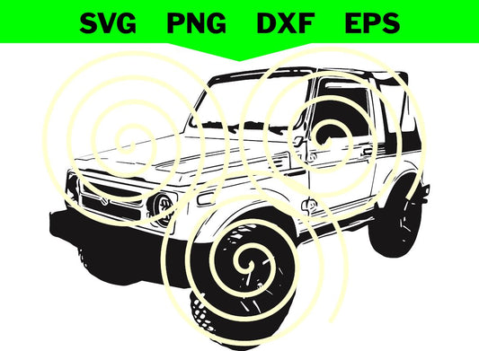Digital file of for Suzuki Samurai Digital Download ~  svg png dxf eps ~ cut ready