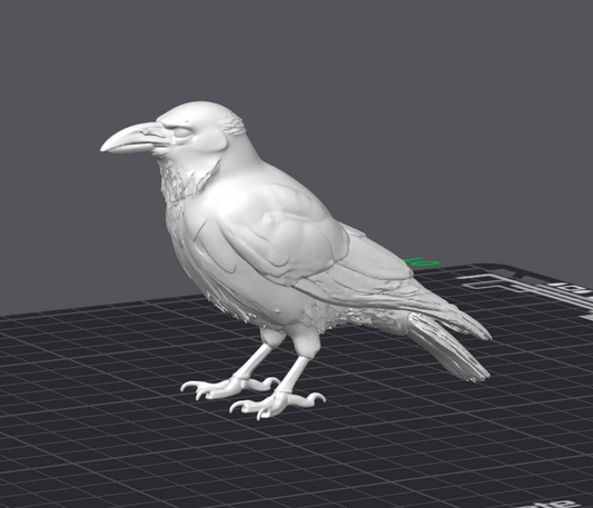 Realistic Crow 3D Model STL: Gothic Halloween Decor (Digital Download)