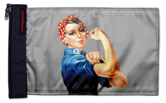 Rosie The Riveter 12"x18" Forever Wave Flag – Fits Jeep Wrangler JLU 4-Door 2018-Present