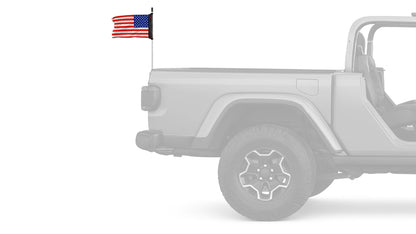 USA Ol' Glory Stars & Stripes 12"x18" Forever Wave Flag – Fits Jeep Wrangler JLU 4-Door 2018-Present