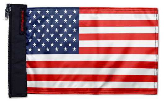 USA Ol' Glory Stars & Stripes 12"x18" Forever Wave Flag – Fits Jeep Wrangler JLU 4-Door 2018-Present