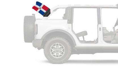 Dominican Republic 12"x18" Forever Wave Flag – Fits Ford Bronco