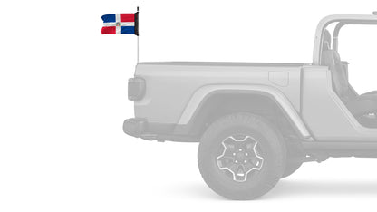 Dominican Republic 12"x18" Forever Wave Flag – Fits Jeep Wrangler JLU 4-Door 2018-Present