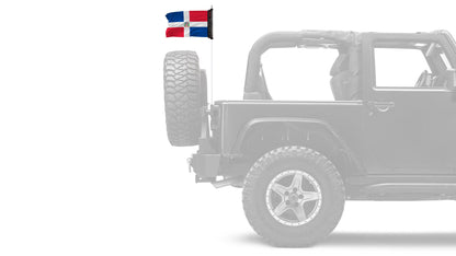 Dominican Republic 12"x18" Forever Wave Flag – Fits Ford Bronco