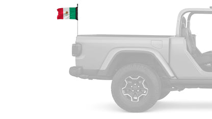 Mexico 12"x18" Forever Wave Flag – Fits Jeep Wrangler JK 2-Door 2007-2018