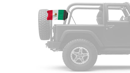 Mexico 12"x18" Forever Wave Flag – Fits Jeep Wrangler JK 2-Door 2007-2018