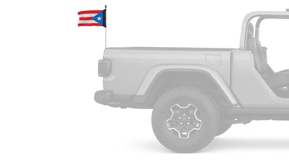 Puerto Rico 12"x18" Forever Wave Flag – Fits Jeep Wrangler JLU 4-Door 2018-Present