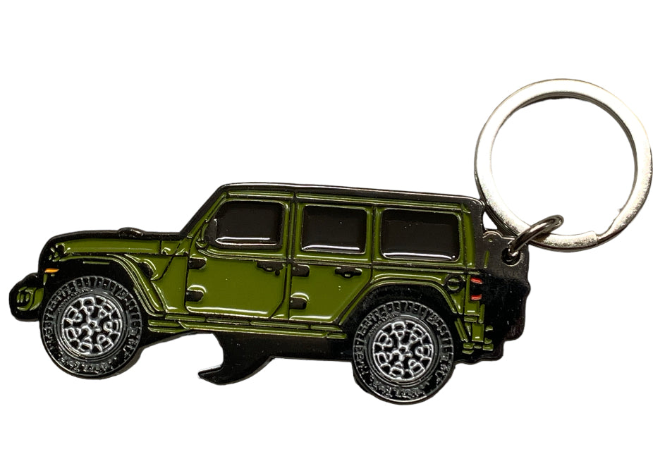 Unique 3D Metal-enamel keychain and bottle opener fit for Jeep Wrangler JL