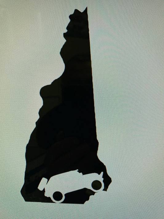 Etiqueta engomada del mapa de NH