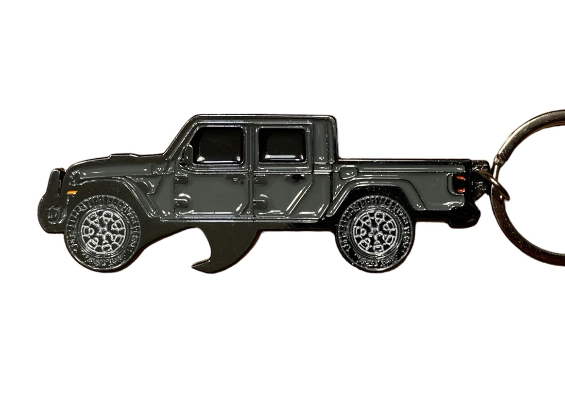 ¡NUEVO Único! Llavero y abridor de botellas de metal esmaltado en 3D apto para Jeep Gladiator JT