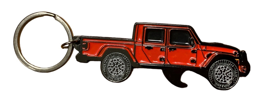 NEW Unique! 3d Metal-enamel keychain and bottle opener fit for Jeep Gladiator JT